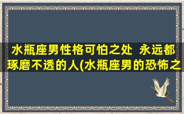 水瓶座男性格可怕之处  永远都琢磨不透的人(水瓶座男的恐怖之处：永远谜一样的思维模式)